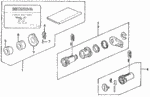 6721SH3415 - Electrical/Exhaust/Heater/Fuel: TUMBLER KIT, KEY CYLINDER for Honda Image