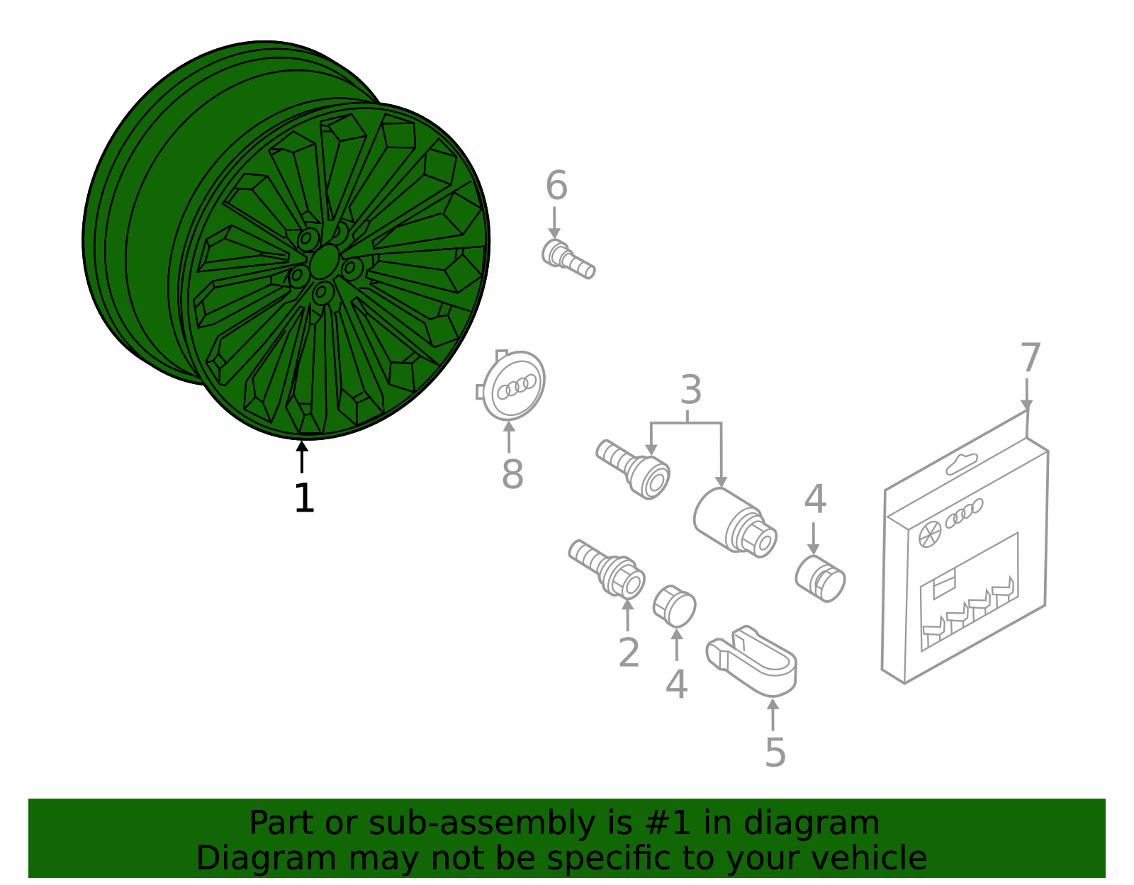 Genuine Audi 4KE-601-025-AJ | Audi Sport Wheel - 9.5x21