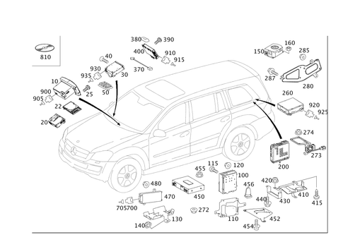 Radio, Remote Control, Amplifier and CD Player for 2010 Mercedes-Benz GL550 #0