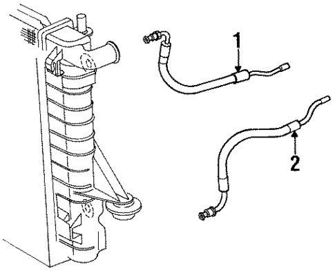 Trans Oil Cooler Lines for 1996 Saturn SL1 #0