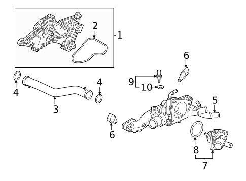 Water Pump for 2026 Honda Passport #0