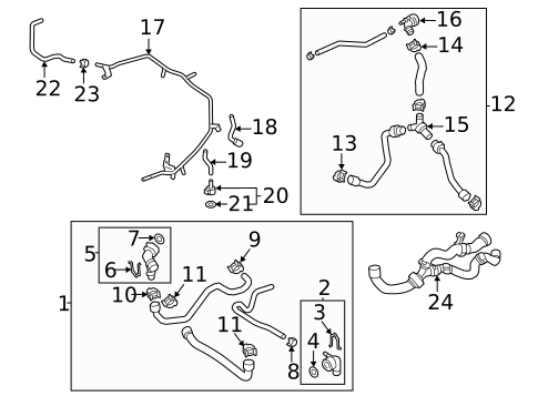 Hoses & Lines for 2020 Volkswagen Atlas #0