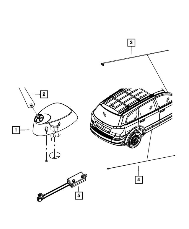 5064793AB - Electrical: Base Cable And Bracket Antenna for Mopar Image