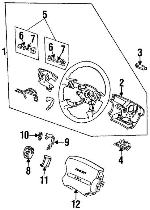 Steering Wheel & Trim for 1997 Isuzu Oasis #0