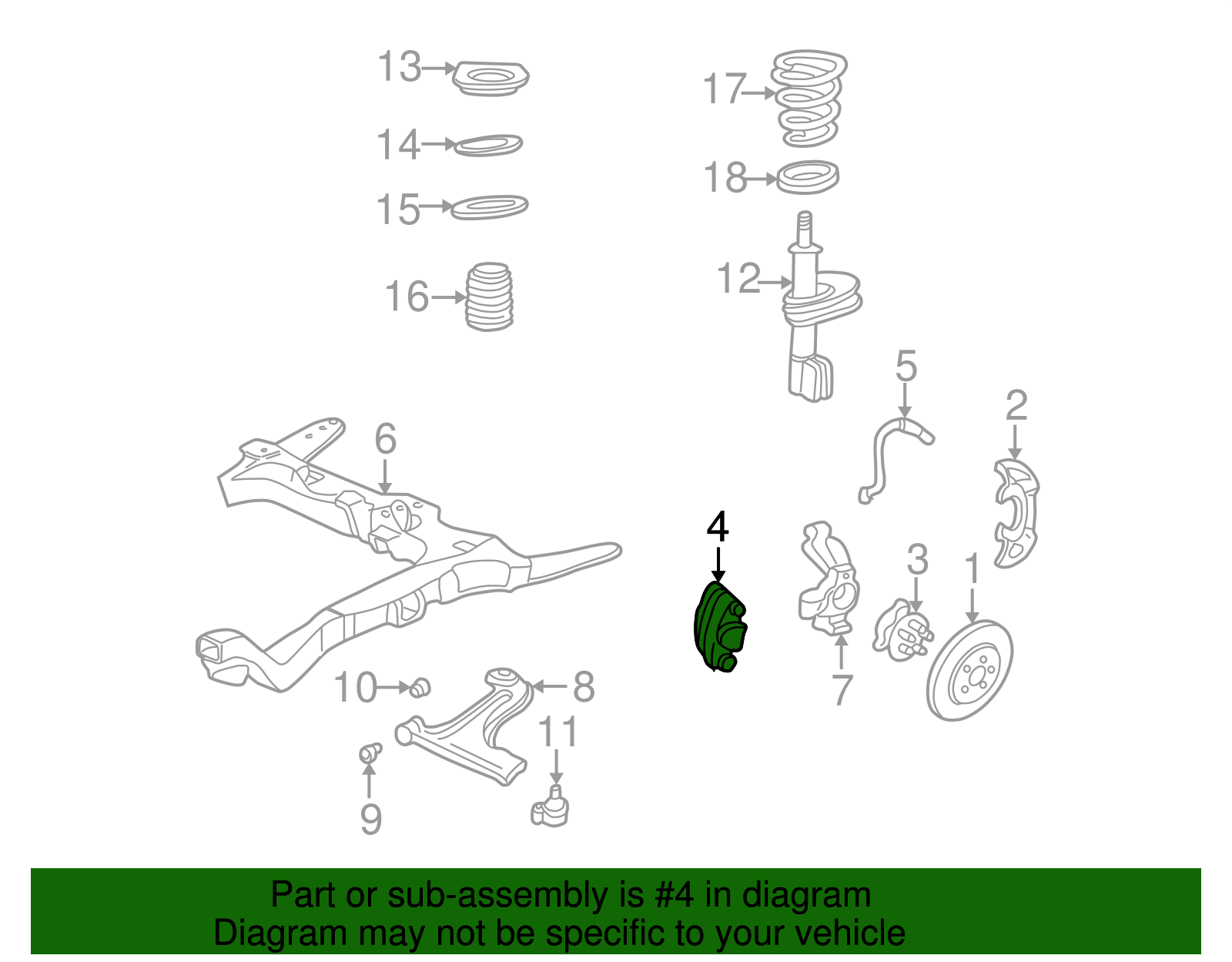 1997-2000 Chevrolet Malibu Front Driver Side Disc Brake Caliper ...