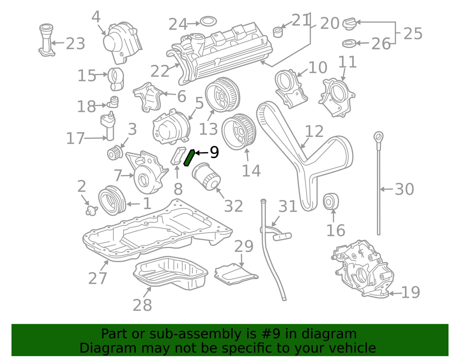 11348-AC010 - Engine Timing Cover Spacer 1998-2009 Toyota | Toyota ...