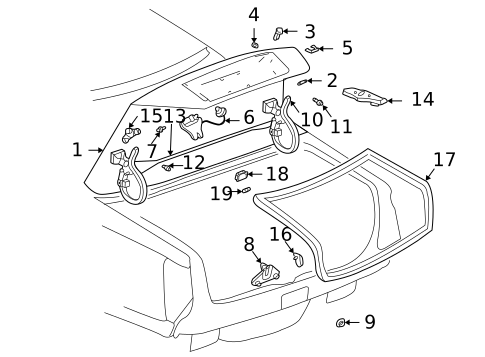 Lid & Components for 2004 Cadillac DeVille #0