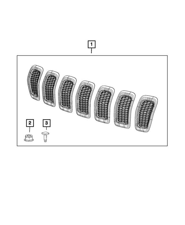 6AZ88MA7AB - Exterior Ornamentation: Radiator Grille Kit for Mopar Image