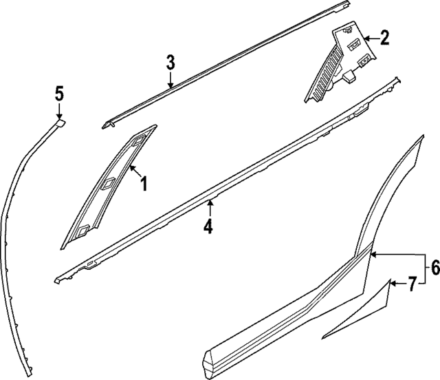 83210XG000 - : Belt Molding for Kia Image