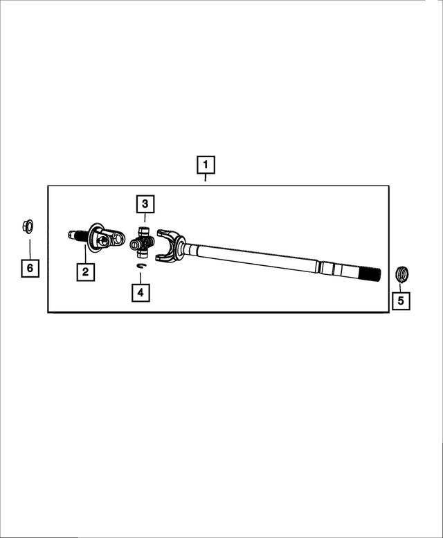 5127826AA - Differential and Drive Line: U-joint Snap Ring for Mopar Image