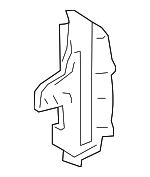 71107T0AA00ZA - : 2012-2014 Honda CR-V - Duct L Front Bumper Side *Tblack* (Black) for Honda: CR-V Image