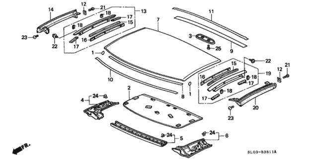 Roof Panel for 2000 Acura NSX #0
