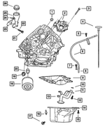 6100932 - Engine 3.7L Six Cylinder: Hex Flange Head Bolt, Mounting for Mopar Image