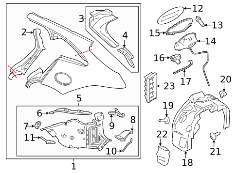 Fuel Door for 2020 Jaguar F-Pace #0