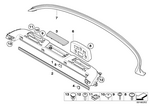 51466969923 - Vehicle Trim: Bracket, Trim Grill, Center for BMW Image