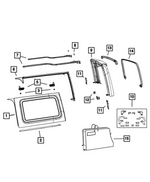 68371767AA - : Quarter Window Seal, Left for Jeep: Wrangler Image