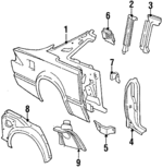 E2GZ6728161A - Body: Lock Pillar for Ford Image