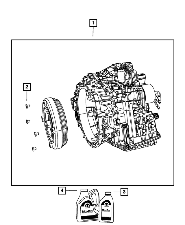 R8000676AG - CVT2; Variable Speed; Automatic Transaxle: With Torque Converter Transaxle Package, Remanufactured for Mopar Image
