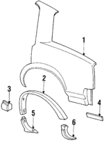 20445943 - Body: Outer Panel for Oldsmobile: Calais, Cutlass Calais Image