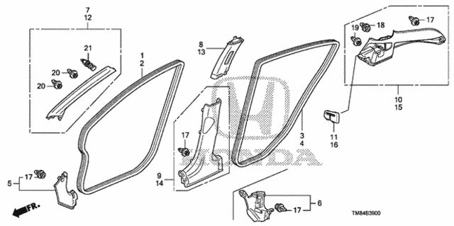 Pillar Garnish for 2013 Honda Insight #0