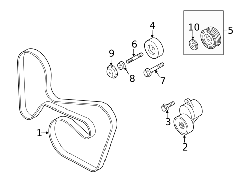 Belts & Pulleys for 2011 Suzuki SX4 #0