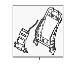 7163053060 - Body: Seat Back Frame for Lexus: IS200t, IS250, IS300, IS350 Image