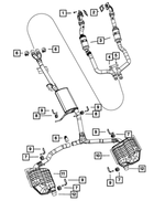53010369AA - Exhaust: Exhaust Muffler And Resonator, Left for Dodge: Challenger Image