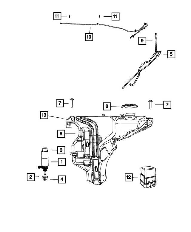 « 68020524AA – Electrical : Niveau De Liquide De Lave-glace Indicateur pour Mopar Image »