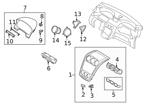 Instrument Panel Components for 2007 Mazda CX-7 #0