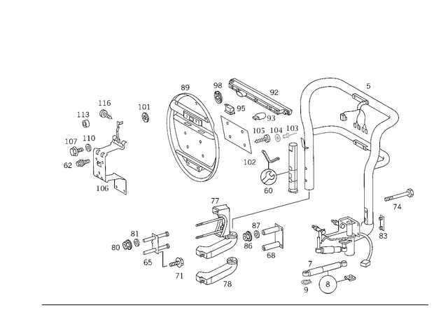 1638901414 - Rear-End Door: Bracket for Mercedes-Benz: ML320, ML430 Image image