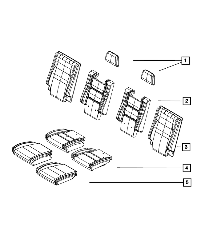 1XZ68DX9AC - Interior Trim: Rear Headrest for Mopar Image image