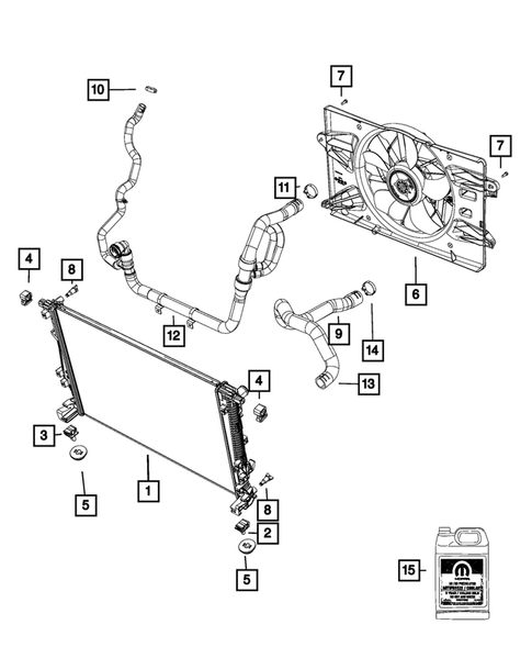 Radiator and Related Parts; Charge Air Cooler for 2015 Chrysler 200 #1