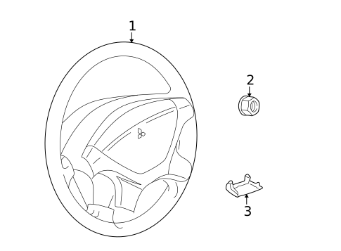 Steering Wheel & Trim for 2001 Mitsubishi Eclipse #0
