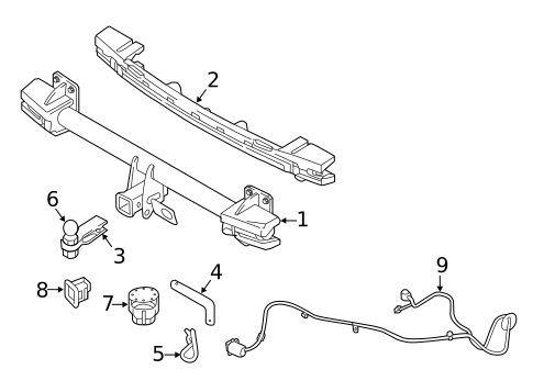 Trailer Hitch Components for 2019 Volvo XC90 #0
