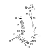 4782926AA - Rear Suspension: Shock Absorber Retainer for Chrysler: 300 | Dodge: Challenger, Charger, Magnum Image