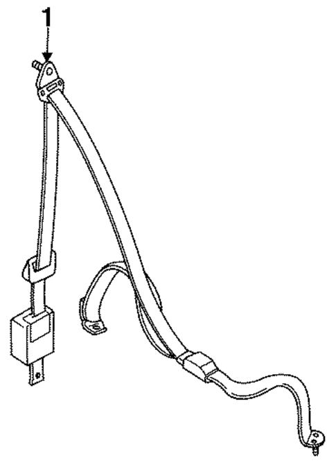 Rear Seat Belts for 1993 Mitsubishi Expo #1