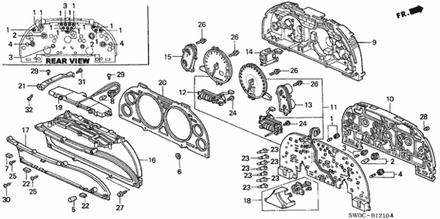Meter Components for 2004 Acura NSX #0