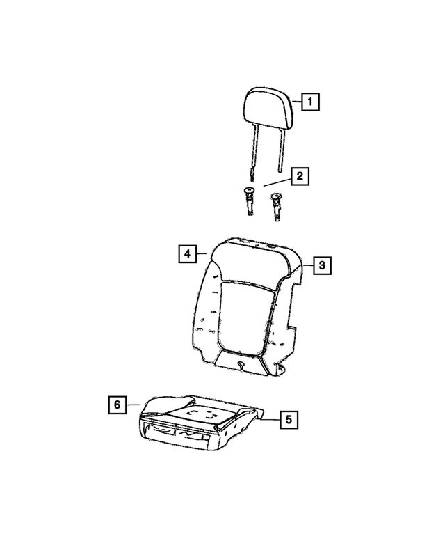 6SF90LXHAA - Interior Trim: Front Headrest for Mopar Image