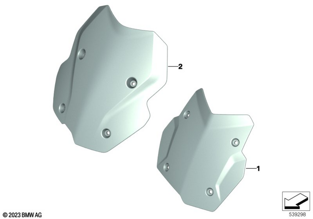 thumbnail image 2 of GIVI Tinted Windscreen For BMW F 650 1994-1996 – Replacement Windshield, No Kit 2 of 2