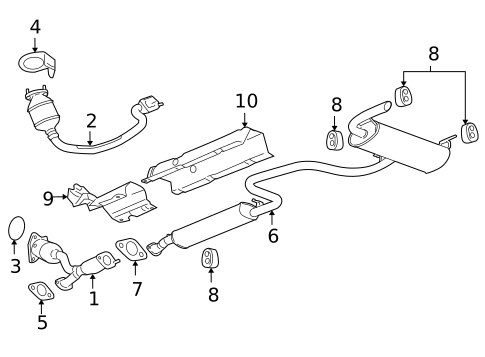 Exhaust Components for 2006 Pontiac G6 #1