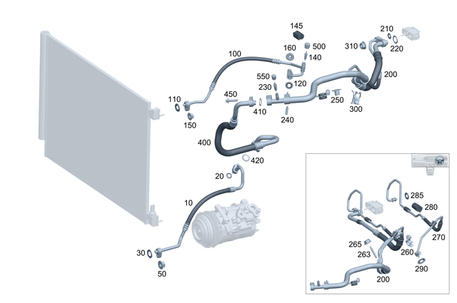 2548304901 - : Refrigerant Line for Mercedes-Benz Image