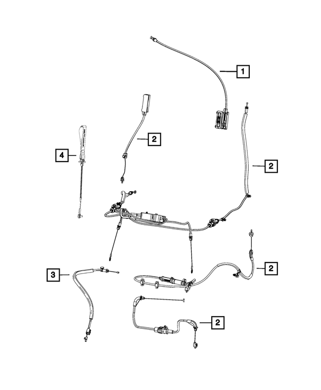 68323587AB - Interior Trim: Seat Actuator Cable, Left for Mopar Image