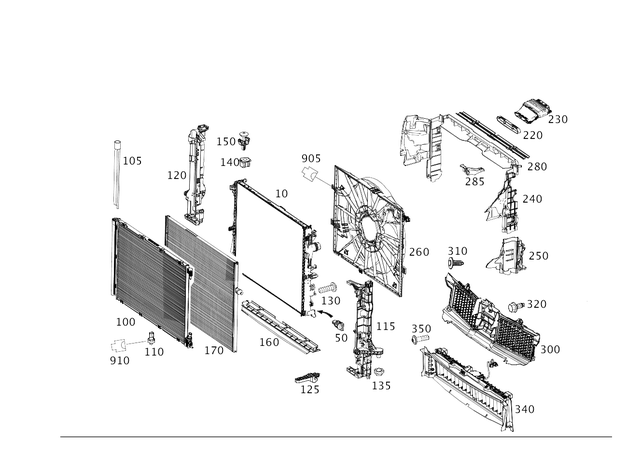 995000454 - Heating and Ventilation: Refrigerant Condenser for Mercedes-Benz: AMG GT, AMG GT 43, AMG GT 53, AMG GT 63, AMG GT 63 S, AMG GT 63 S E Performance, AMG GT C, AMG GT R, AMG GT S, C350e, C400, C43 AMG, C450 AMG, C63 AMG, C63 AMG S, CLS450, CLS53 AMG, E300, E350, E400, E43 AMG, E450, E53 AMG, E63 AMG S, GLC300, GLC43 AMG, GLC63 AMG, GLC63 AMG S, Maybach S550, Maybach S560, Maybach S600, Maybach S650, S450, S550, S550e, S560, S600, S63 AMG, S65 AMG, Sprinter 2500, Sprinter 3500, Sprinter 3500XD, Sprinter 4500 Image image