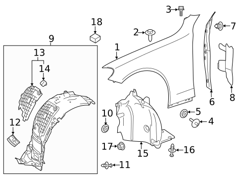Fender & Components for 2019 Mercedes-Benz C300 #1