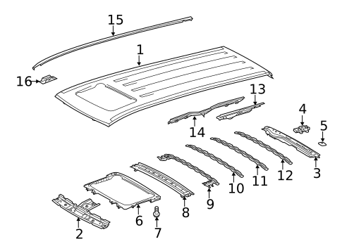 Exterior Trim - Roof for 2018 Toyota Sienna #0