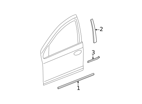 Exterior Trim - Front Door for 2003 Dodge Neon #0