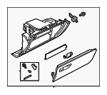 8V5880302A6PS - Body: Glove Box Assembly for Audi Image