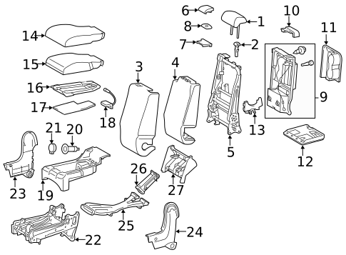 Front Seat Components for 2021 Toyota Tundra #1