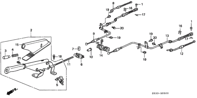Parking Brake for 1995 Honda Civic #0