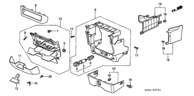 Console (2) for 2004 Honda Odyssey #0